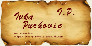 Ivka Purković vizit kartica